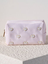 Load image into Gallery viewer, Shiraleah Blush Hearts Zip Pouch