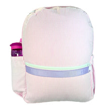 Load image into Gallery viewer, Princess Seersucker Medium Backpack w/ Pocket | Mint