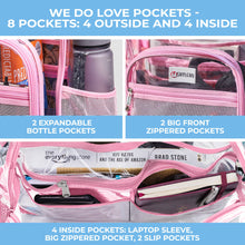 Load image into Gallery viewer, Clear Backpack XL Pink