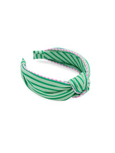 Load image into Gallery viewer, Green Stripe Knotted Headband