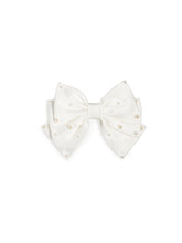 Load image into Gallery viewer, Pearly Bow Clip Ivory