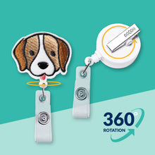 Load image into Gallery viewer, Dog 360-Degree Rotating Retractable Reel Clip Badge Holder