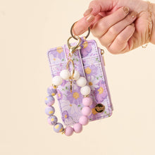 Load image into Gallery viewer, Hands-Free Keychain Wristlet Lilac Bloom
