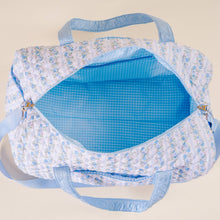 Load image into Gallery viewer, On The Go Quilted Weekender Petal Parade Blue