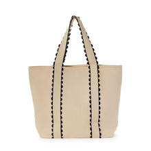Load image into Gallery viewer, Black Ric Rac Trim Tote