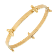 Load image into Gallery viewer, Susan Shaw Handcast Gold Bee Bangle Bracelet