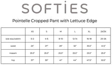 Load image into Gallery viewer, Softies Pointelle Cropped Pant with Lettuce Edge Sky Blue