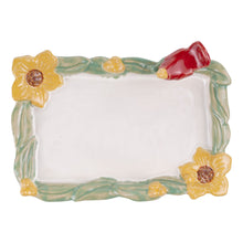Load image into Gallery viewer, Red Bird Sunflower Trinket Tray