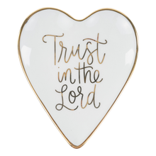 Load image into Gallery viewer, Trust In The Lord Gold Trinket Tray