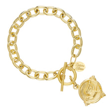 Load image into Gallery viewer, Susan Shaw Gold Dove Toggle Bracelet