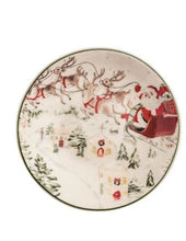 Load image into Gallery viewer, Santa Scene Tidbit Plate