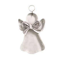 Load image into Gallery viewer, Angel Metal Bow Glass Ornament