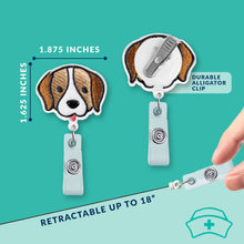 Load image into Gallery viewer, Dog 360-Degree Rotating Retractable Reel Clip Badge Holder