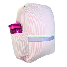 Load image into Gallery viewer, Princess Seersucker Medium Backpack w/ Pocket | Mint