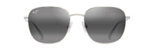 Load image into Gallery viewer, Maui Jim Grey ‘Ōlali Asian Fit Shiny Silver w/Black