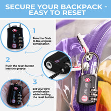 Load image into Gallery viewer, Clear Backpack For School XL Purple