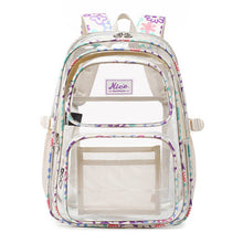 Load image into Gallery viewer, Clear PVC Backpacks for School Teen Girls: Beige
