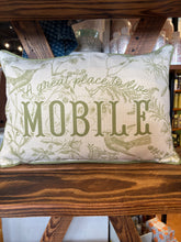 Load image into Gallery viewer, Little Birdie Custom Great Place Sage Hummingbird Toile Pillow