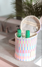Load image into Gallery viewer, Barrel Organizer Toiletry Bag-Happy Days Ahead (Lilac/Cream)