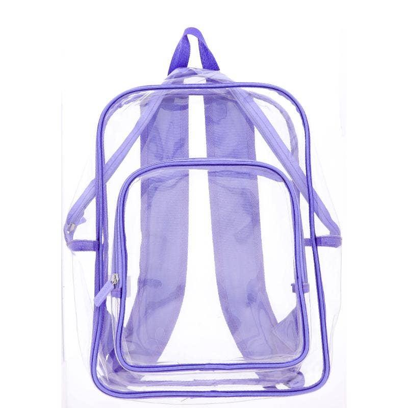 Kids Purple Clear Backpack – Meggie B's