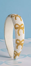 Load image into Gallery viewer, Gold Bow Headband