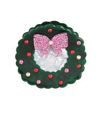 Load image into Gallery viewer, Pink Holiday Claw Clip