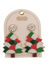 Load image into Gallery viewer, Holiday Beaded Earrings