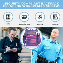 Load image into Gallery viewer, Clear Backpack For School XL Purple