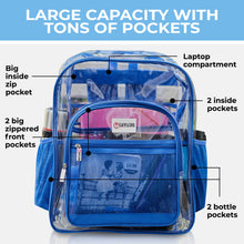 Load image into Gallery viewer, Clear Backpack XL Blue