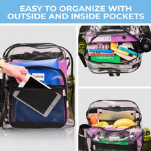 Load image into Gallery viewer, Clear Backpack XL Black