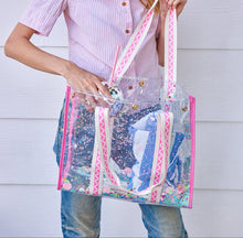 Load image into Gallery viewer, Confetti Clear Vinyl Tote Bag