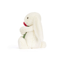Load image into Gallery viewer, JellyCat Cream Bunny with Rose