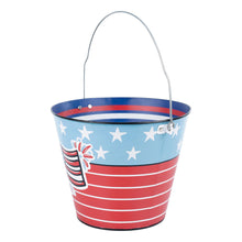 Load image into Gallery viewer, Fourth of July Enamel Bucket