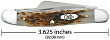 Load image into Gallery viewer, Case Knife Amber Bone Peach Jig Medium Stockman