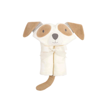 Load image into Gallery viewer, Elegant Baby Tan Puppy Hooded Bath Wrap