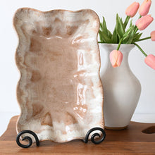 Load image into Gallery viewer, Etta B Pottery Ruffled Rectangle Dish