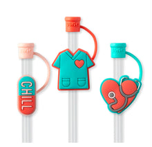 Load image into Gallery viewer, Swig Straw Toppers Scrub Life