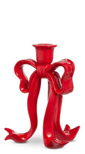 Load image into Gallery viewer, Red Bow Candlesticks