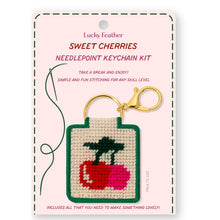 Load image into Gallery viewer, Lucky Feather Needlepoint Keychain Kit