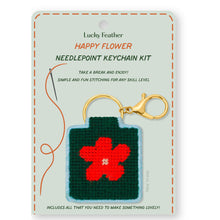 Load image into Gallery viewer, Lucky Feather Needlepoint Keychain Kit
