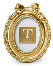Load image into Gallery viewer, Vintage Gold Mini Photo Frame with Accent Bow