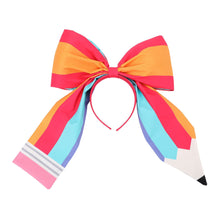 Load image into Gallery viewer, Pencil Bow Jumbo Novelty Headband