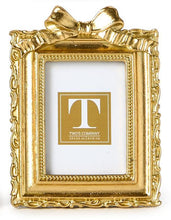 Load image into Gallery viewer, Vintage Gold Mini Photo Frame with Accent Bow