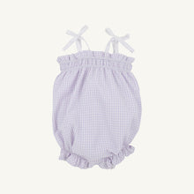 Load image into Gallery viewer, Beaufort Bonnet Rosey Romper Laudedale Lavender Gingham/Worth Ave White
