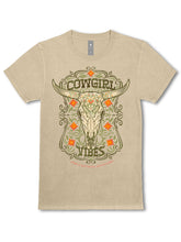 Load image into Gallery viewer, Cowgirl Vibes Ecru Tee