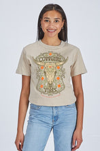 Load image into Gallery viewer, Cowgirl Vibes Ecru Tee