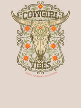 Load image into Gallery viewer, Cowgirl Vibes Ecru Tee