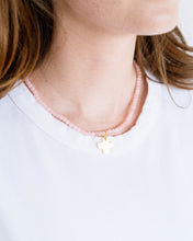 Load image into Gallery viewer, Susan Shaw Alys Cross Necklace Light Pink