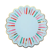 Load image into Gallery viewer, Packed Party Birthday Candles Dessert Plates (10 count)