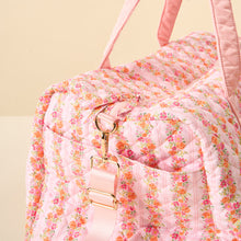 Load image into Gallery viewer, On The Go Quilted Weekender Petal Parade Pink